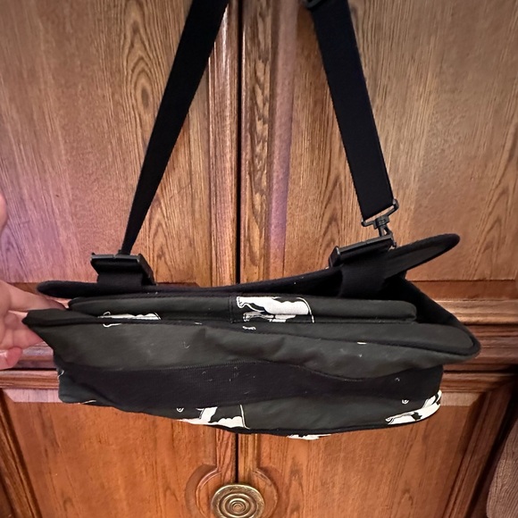 VTG Big Dogs 100% Cotton Canvas Traveler Expandable Messenger Bag Bernard- RARE - Picture 4 of 14